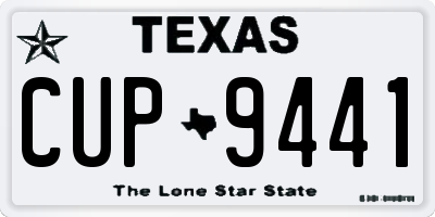 TX license plate CUP9441