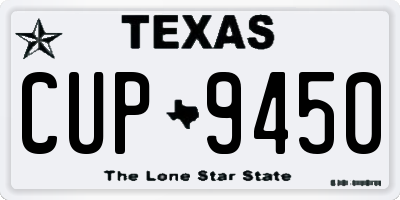 TX license plate CUP9450