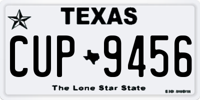 TX license plate CUP9456
