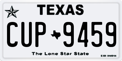 TX license plate CUP9459