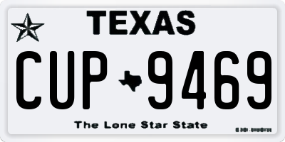 TX license plate CUP9469