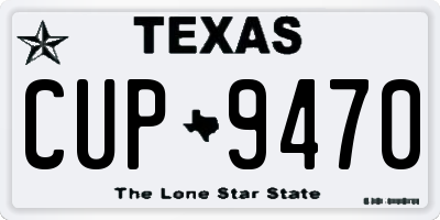 TX license plate CUP9470