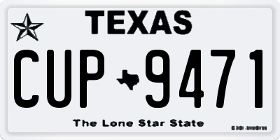 TX license plate CUP9471
