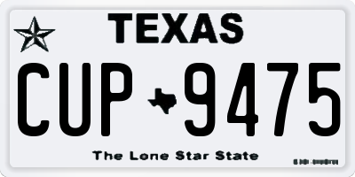 TX license plate CUP9475