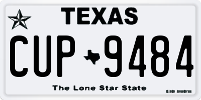 TX license plate CUP9484