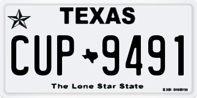 TX license plate CUP9491
