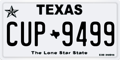 TX license plate CUP9499