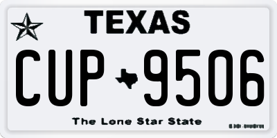 TX license plate CUP9506