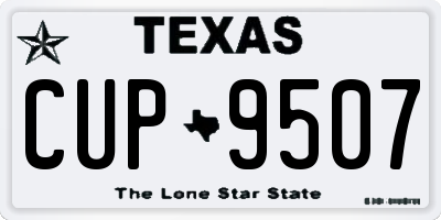 TX license plate CUP9507