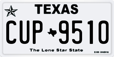 TX license plate CUP9510