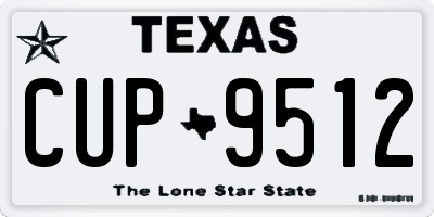 TX license plate CUP9512