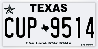 TX license plate CUP9514