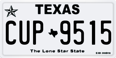 TX license plate CUP9515