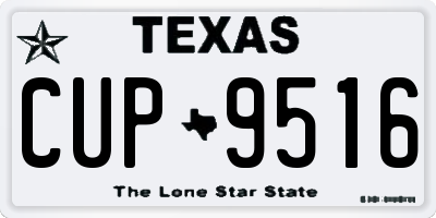 TX license plate CUP9516