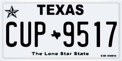 TX license plate CUP9517