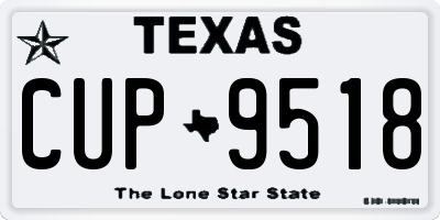 TX license plate CUP9518