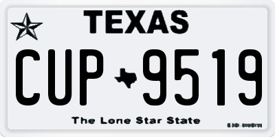 TX license plate CUP9519