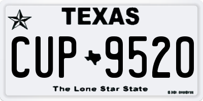 TX license plate CUP9520