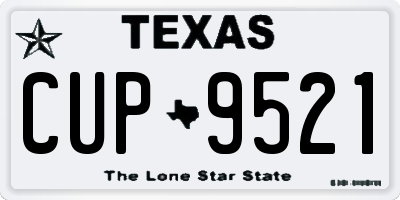 TX license plate CUP9521