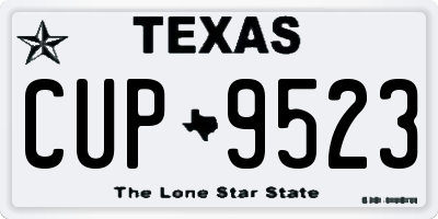 TX license plate CUP9523