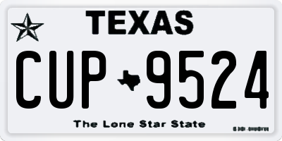 TX license plate CUP9524