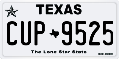 TX license plate CUP9525