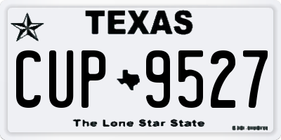 TX license plate CUP9527