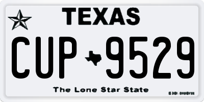 TX license plate CUP9529