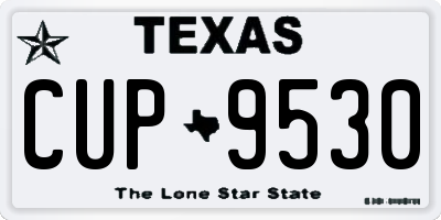 TX license plate CUP9530