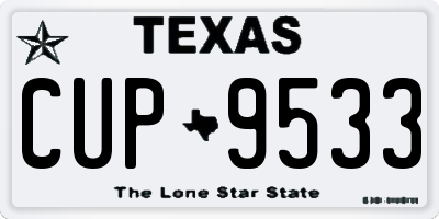 TX license plate CUP9533