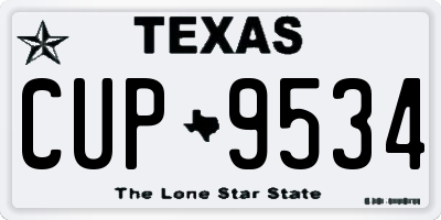 TX license plate CUP9534