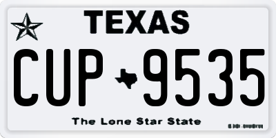 TX license plate CUP9535