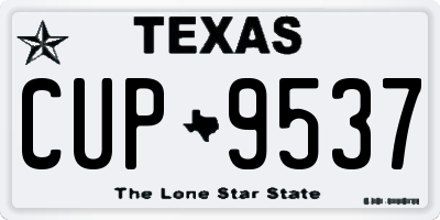 TX license plate CUP9537
