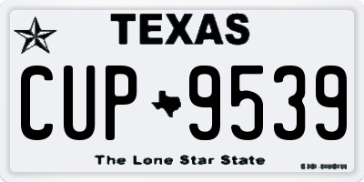 TX license plate CUP9539