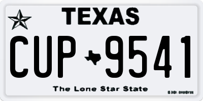 TX license plate CUP9541