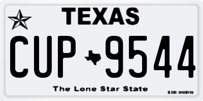 TX license plate CUP9544