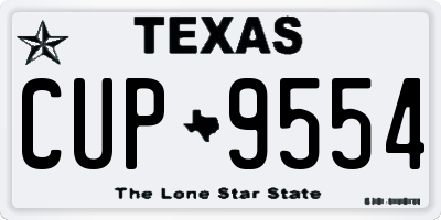 TX license plate CUP9554