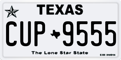 TX license plate CUP9555