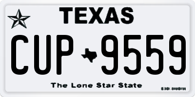 TX license plate CUP9559