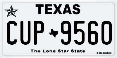 TX license plate CUP9560