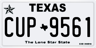 TX license plate CUP9561