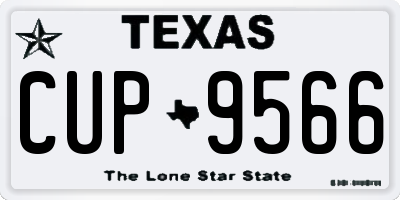 TX license plate CUP9566