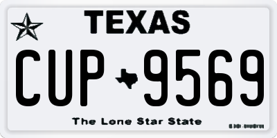 TX license plate CUP9569
