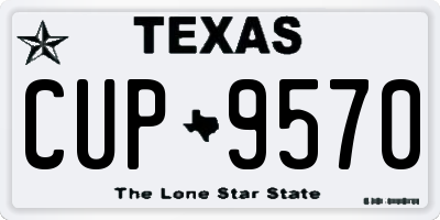 TX license plate CUP9570