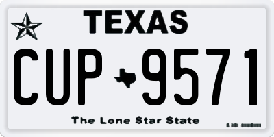 TX license plate CUP9571