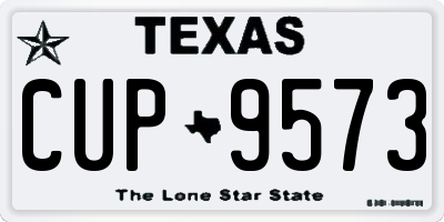 TX license plate CUP9573