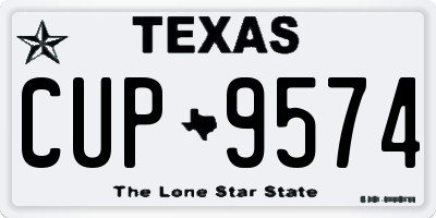 TX license plate CUP9574