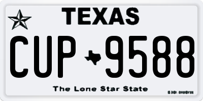 TX license plate CUP9588