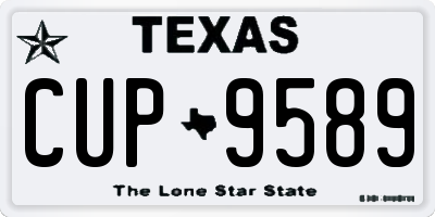 TX license plate CUP9589