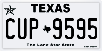 TX license plate CUP9595